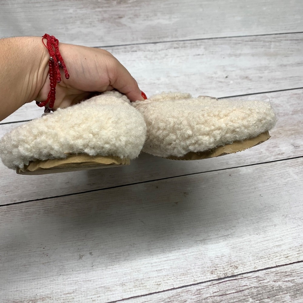 Vintage Havana Shoes Women's 8.5 Ricky Cream Sherpa Buckle Strap Clog Slipper - Picture 9 of 12